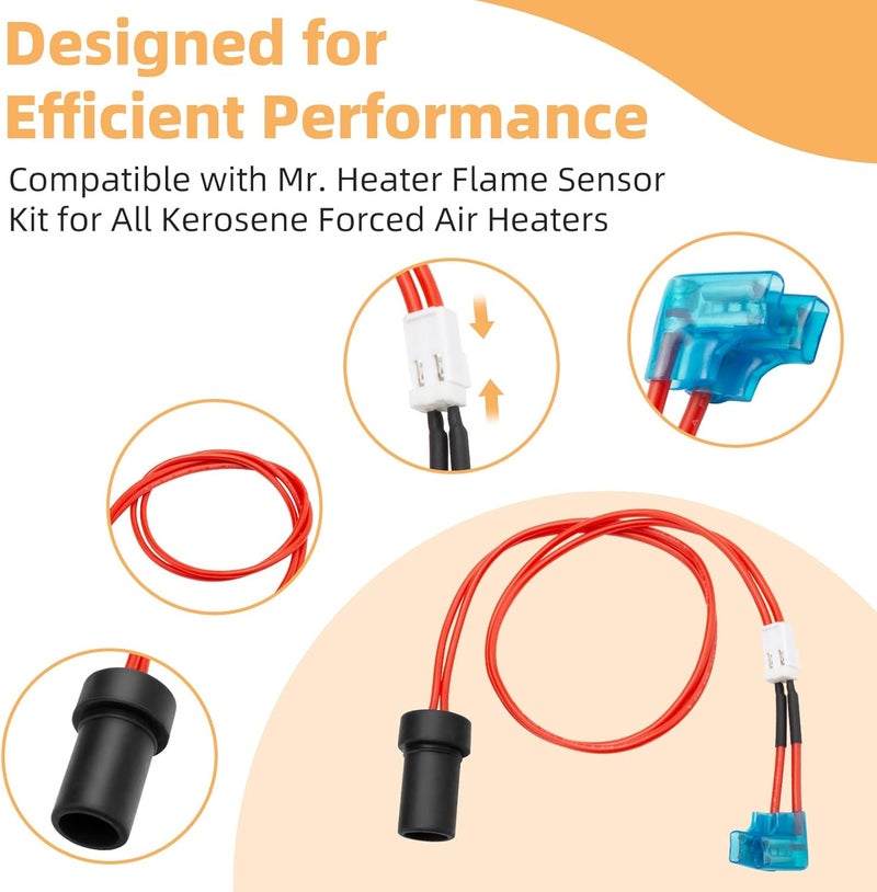 ArrogantF F226865 Flame Sensor Kit Compatible with Mr. Heater MH50KT/MH75KT/MH125KT/MH175KT,HS50KT/HS75KT/HS125KT/HS175KT, SPC-K50/K100/K150, K50/K100/K150-FA Kerosene Heaters (2003-Current Models) - Image 2